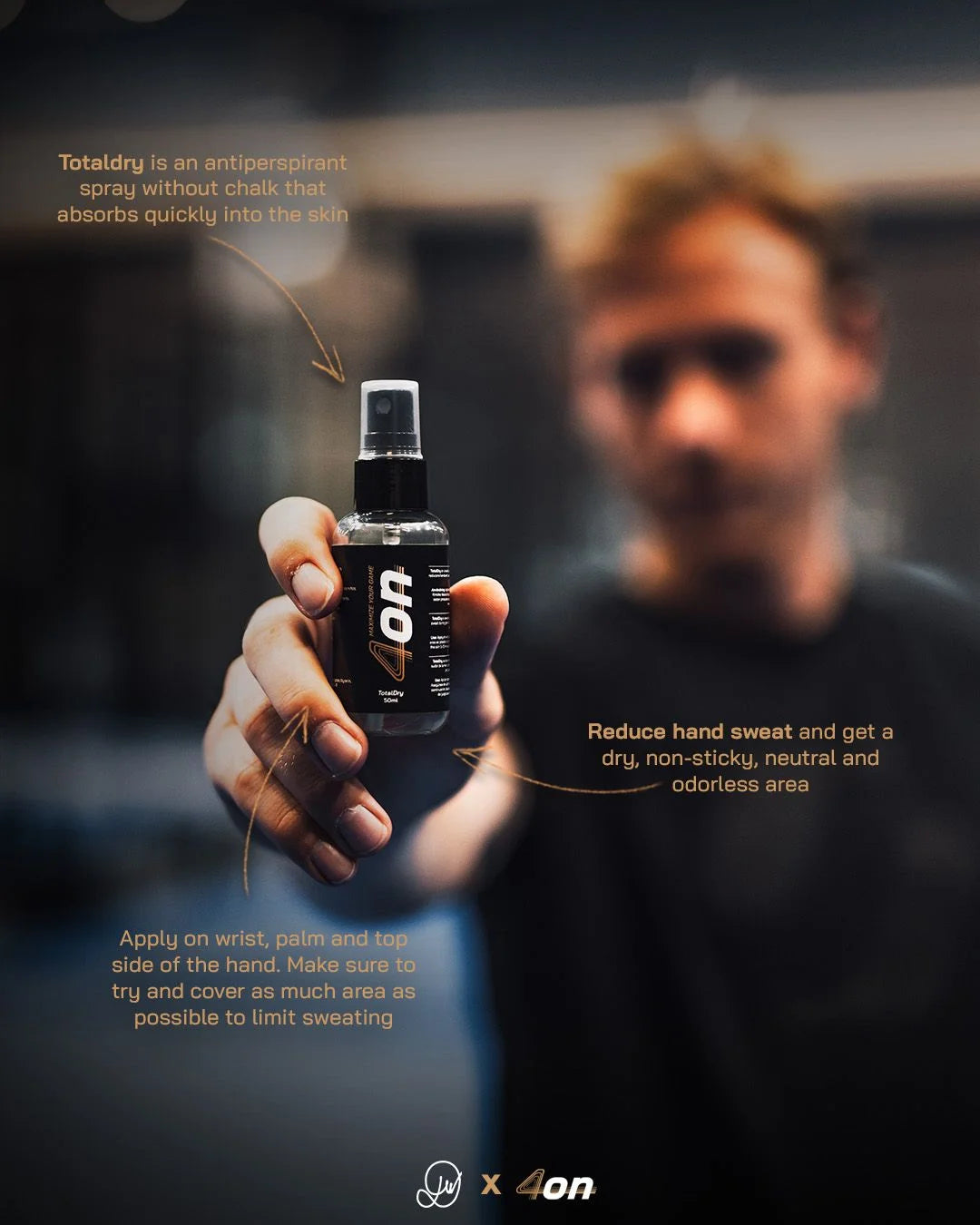 4on TotalDry Spray | Antitranspirante para Manos