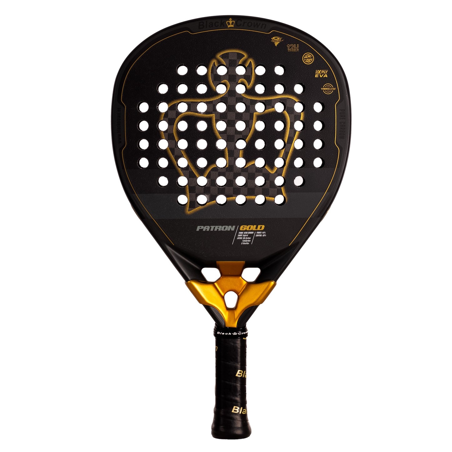 Pala de Padel Black Crown Patron Gold 2025